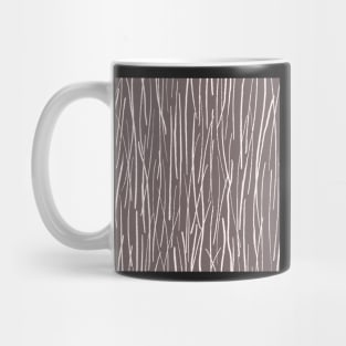 Pine Needles - Abstract organic lines in soft grey and off white Mug